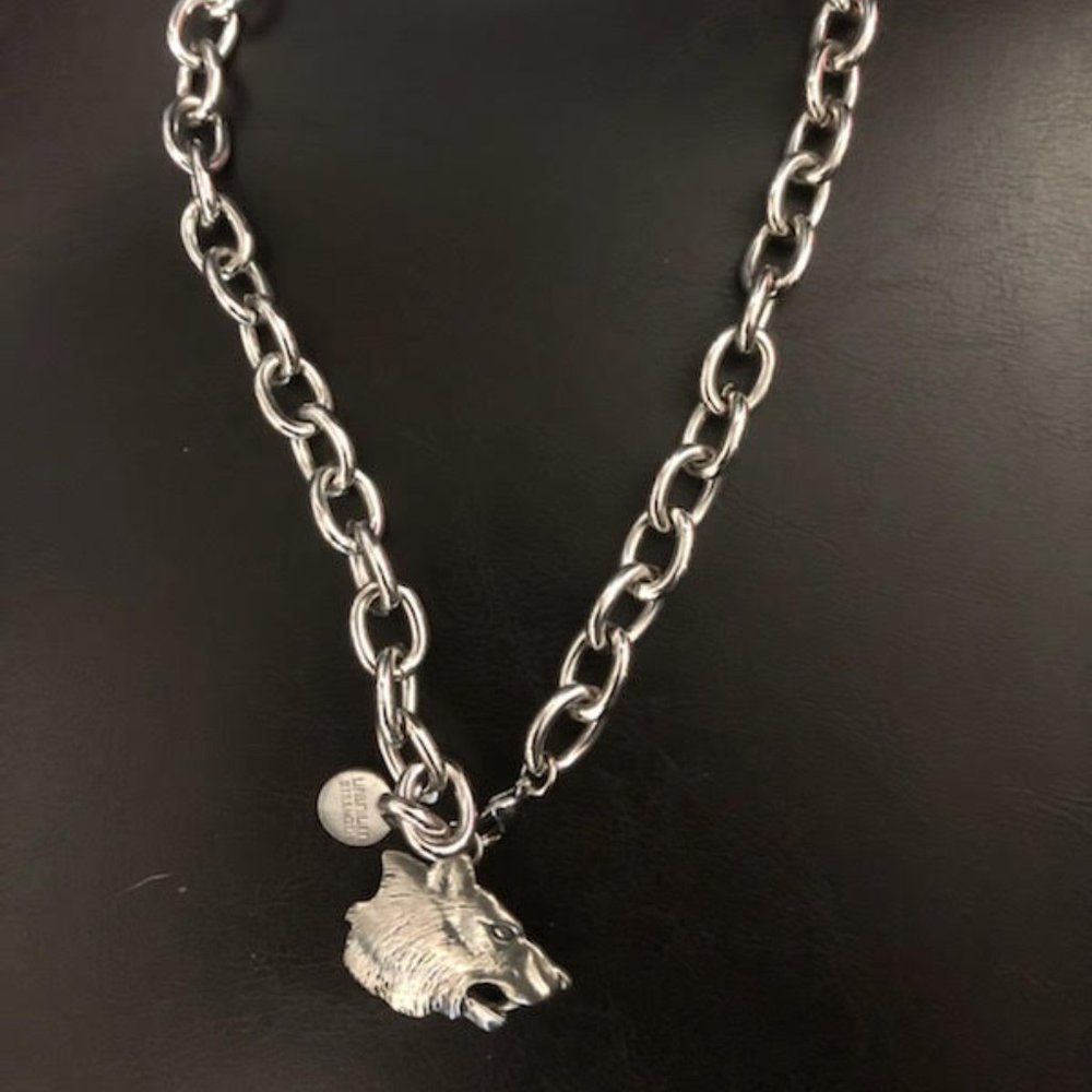 WOLF DESIGN CHOKER CHAIN URANIUM STRENGTH EDGY GOTH PUNK ROCK